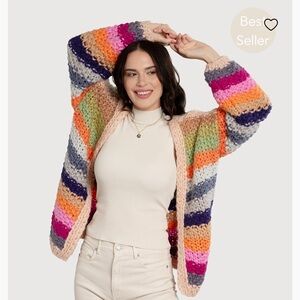 SAACHI Rainbow Knit Cardigan